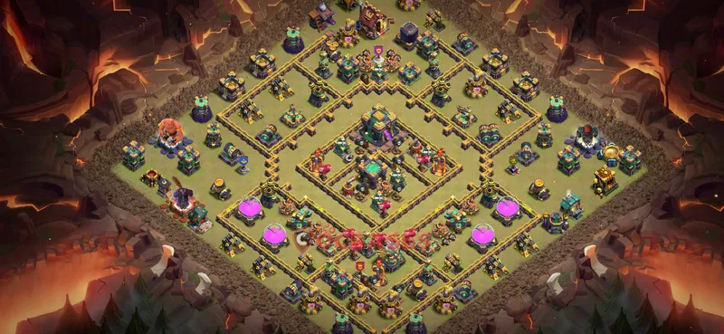 Town Hall 14 Base -war – Layout id: 461kf base layout