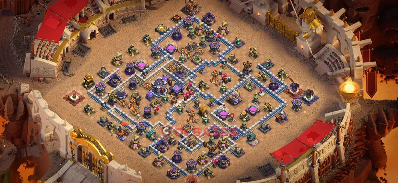 Town Hall 15 Base -war – Layout id: aeb9x base layout