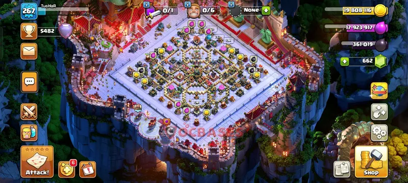 Town Hall 17 Base -trophy – Layout id: lcjeb base layout