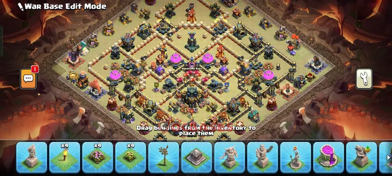 Town Hall 17 Base -hybrid – Layout id: mu0d6 base layout