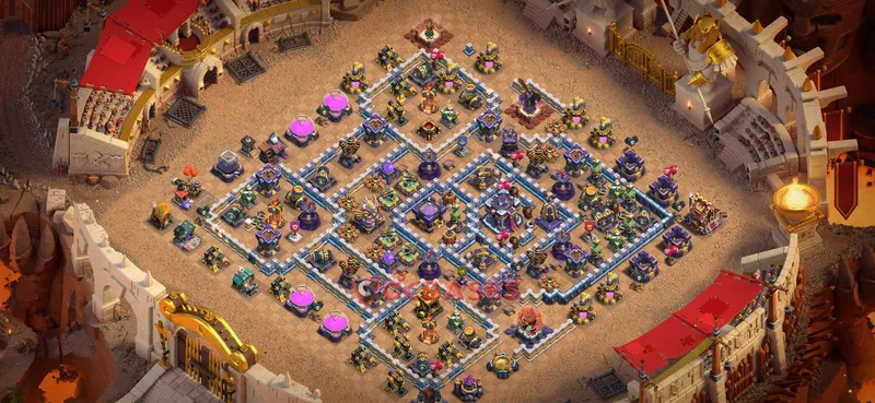 Town Hall 15 Base -war – Layout id: 4jw27 base layout