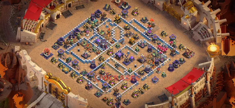 Town Hall 15 Base -war – Layout id: 82gpi base layout