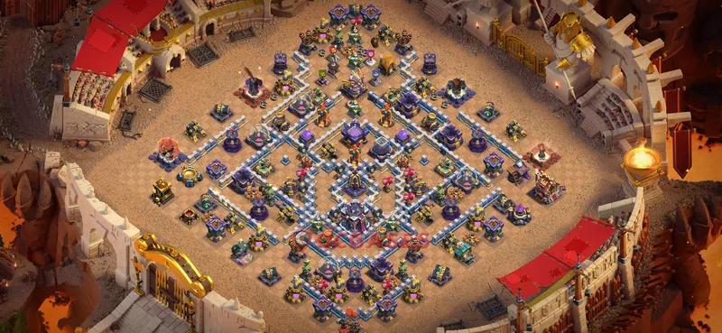 Town Hall 15 Base -war – Layout id: tqn04 base layout