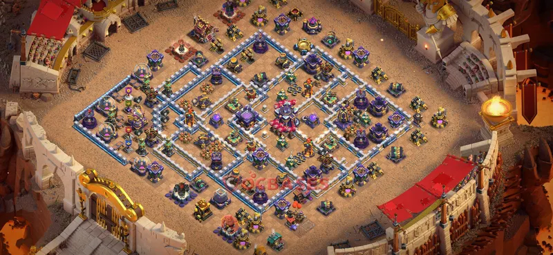 Town Hall 15 Base -war – Layout id: mc8c1 base layout