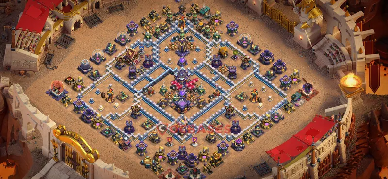 Town Hall 15 Base -war – Layout id: emodb base layout