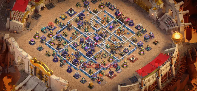 Town Hall 15 Base -war – Layout id: m8ice base layout