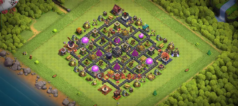 Town Hall 9 Base -farming – Layout id: k0oil base layout
