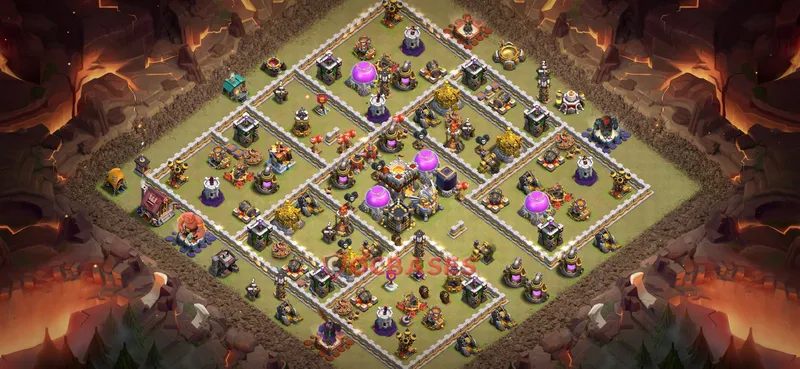Town Hall 11 Base -war – Layout id: 4fs43 base layout
