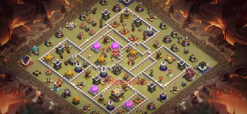 Town Hall 11 Base -war – Layout id: yhjst base layout