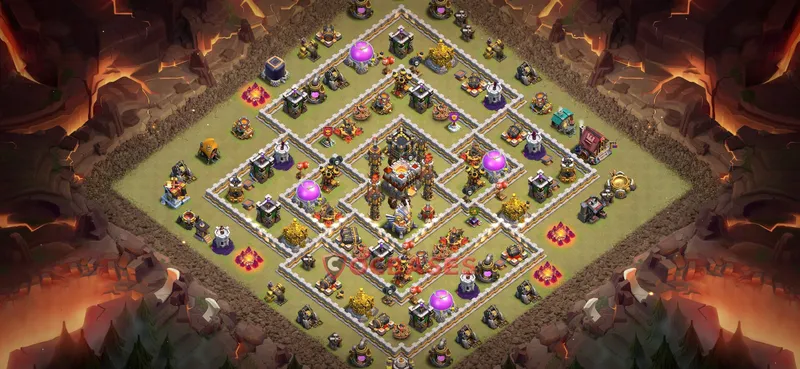 Town Hall 11 Base -war – Layout id: wn7b2 base layout