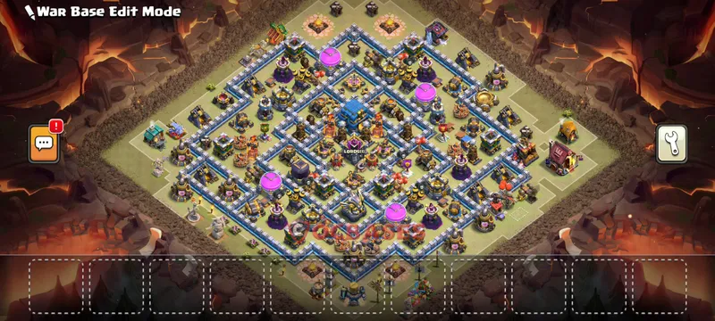 Town Hall 12 Base -war – Layout id: 8tmtn base layout