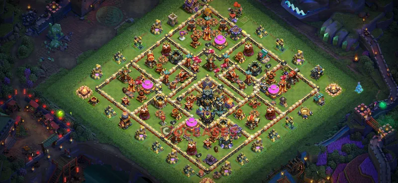 Town Hall 17 Base -farming – Layout id: exahq base layout