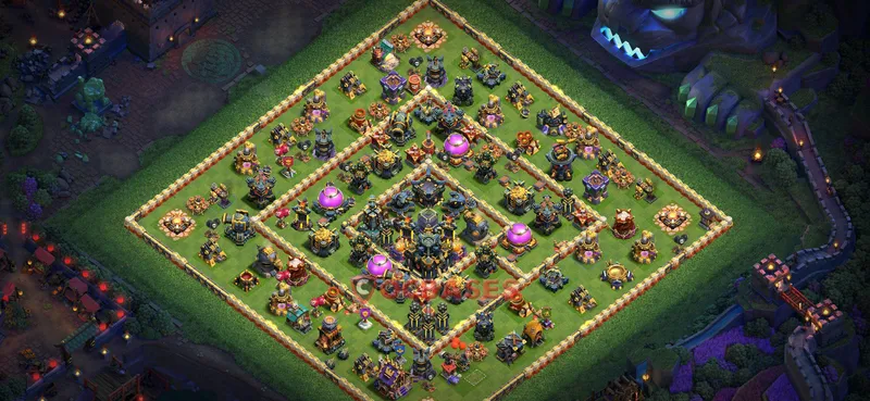 Town Hall 17 Base -farming – Layout id: 8m4pt base layout