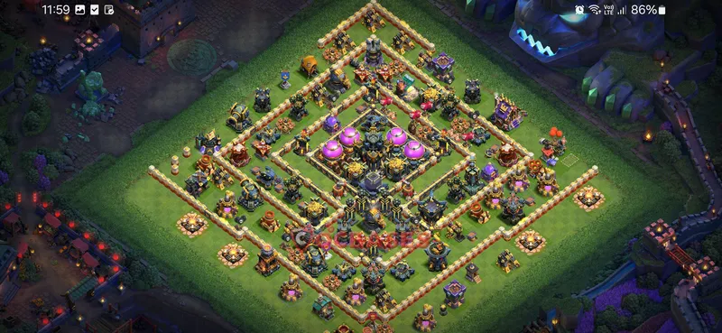 Town Hall 17 Base -farming – Layout id: ftsaj base layout