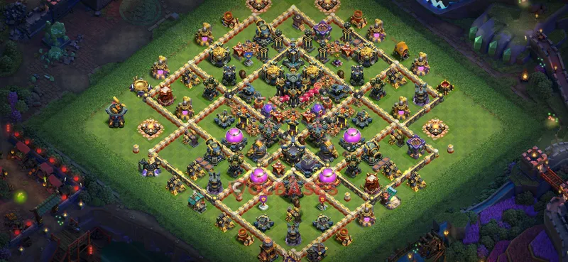 Town Hall 17 Base -farming – Layout id: bybcm base layout