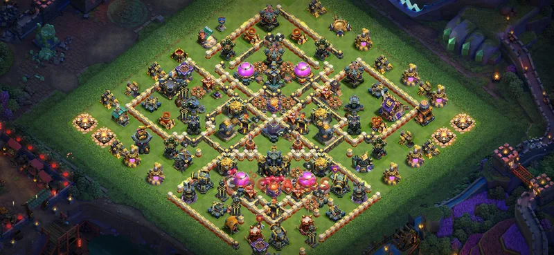 Town Hall 17 Base -farming – Layout id: p8keq base layout