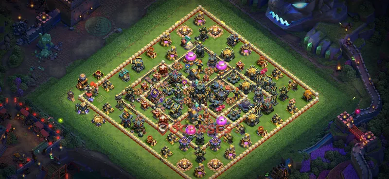 Town Hall 17 Base -farming – Layout id: 1z816 base layout