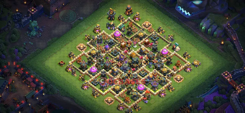 Town Hall 17 Base -farming – Layout id: mql3q base layout