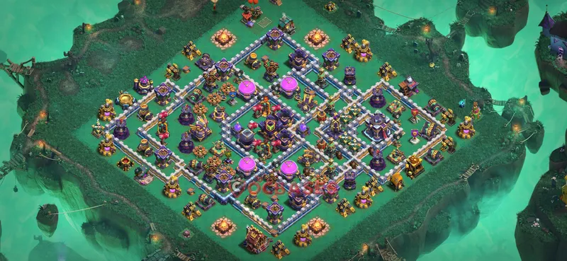 Town Hall 15 Base -farming – Layout id: avgqb base layout