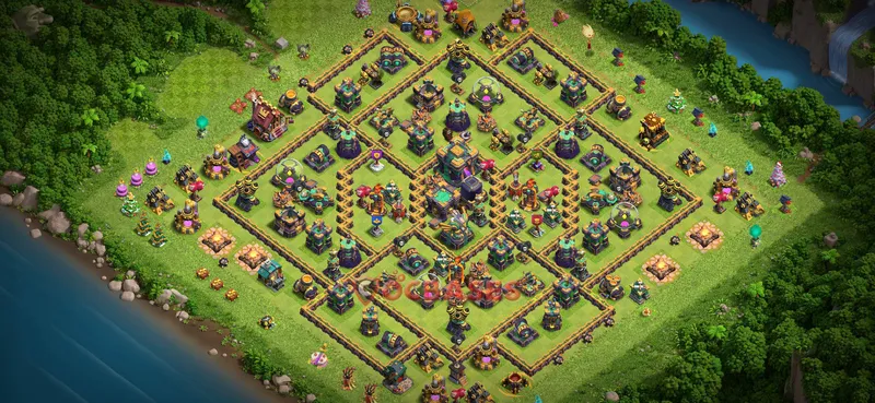 Town Hall 14 Base -farming – Layout id: nz9x7 base layout