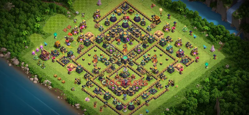 Town Hall 14 Base -farming – Layout id: 7b49c base layout