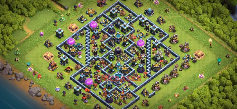Town Hall 13 Base -farming – Layout id: a24d0 base layout