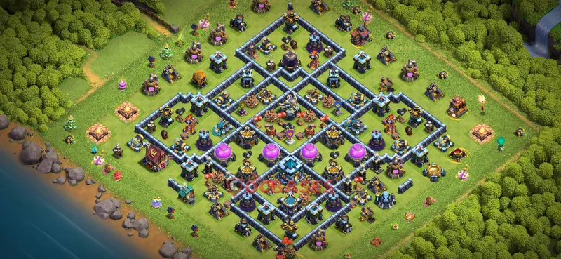 Town Hall 13 Base -farming – Layout id: hfuco base layout