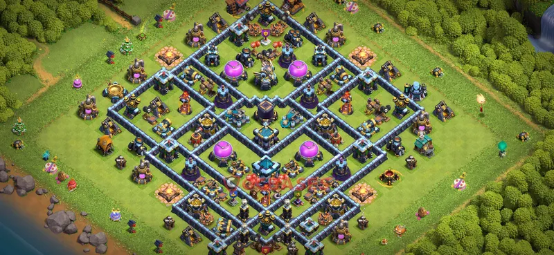 Town Hall 13 Base -farming – Layout id: 37uet base layout
