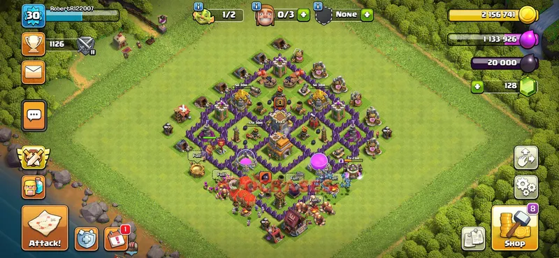 Town Hall 7 Base -war – Layout id: mepzn base layout, image 2