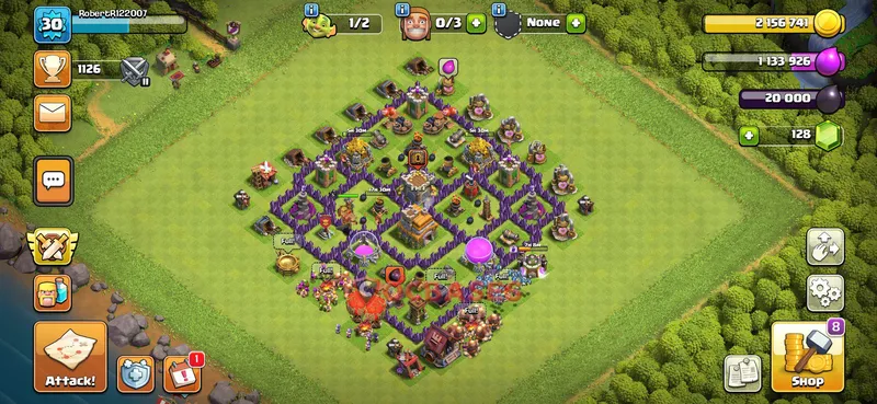 Town Hall 7 Base -war – Layout id: mepzn base layout, image 1