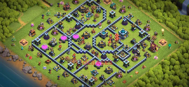 Town Hall 13 Base -farming – Layout id: skllr base layout