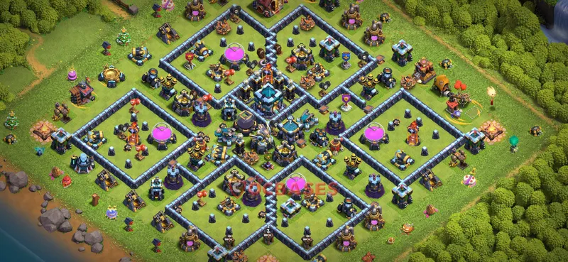 Town Hall 13 Base -farming – Layout id: 53kpl base layout