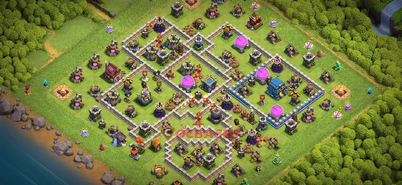 Town Hall 12 Base -farming – Layout id: ib55o base layout