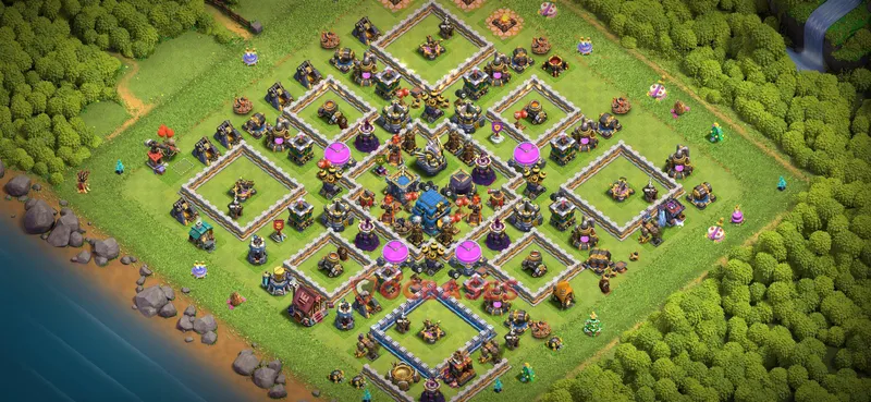 Town Hall 12 Base -farming – Layout id: lnalh base layout