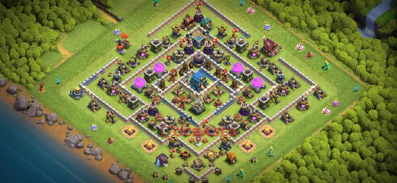 Town Hall 12 Base -farming – Layout id: 9qq7t base layout