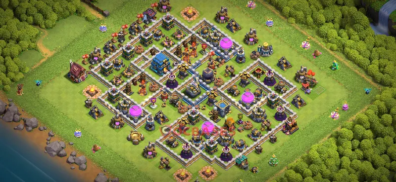 Town Hall 12 Base -farming – Layout id: abxn8 base layout