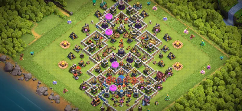 Town Hall 12 Base -farming – Layout id: l4sop base layout