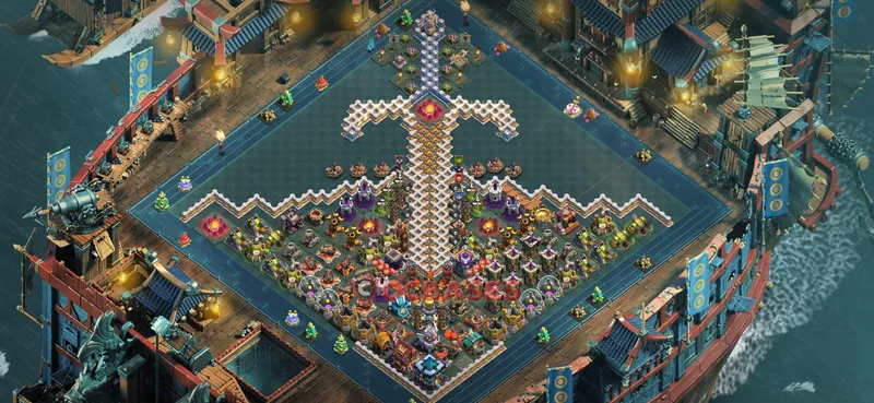 Town Hall 13 Base -fun – Layout id: gvbsd base layout, image 2
