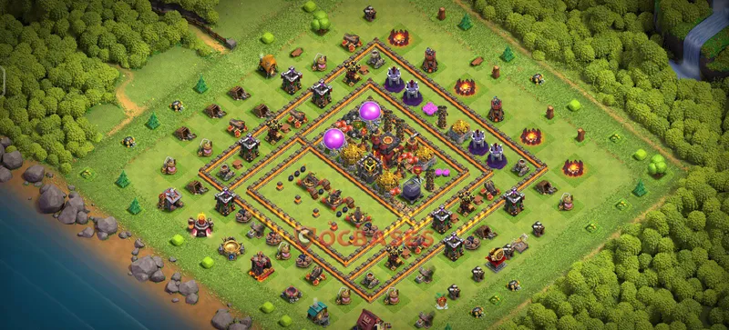 Town Hall 10 Base -farming – Layout id: 9imcy base layout, image 1