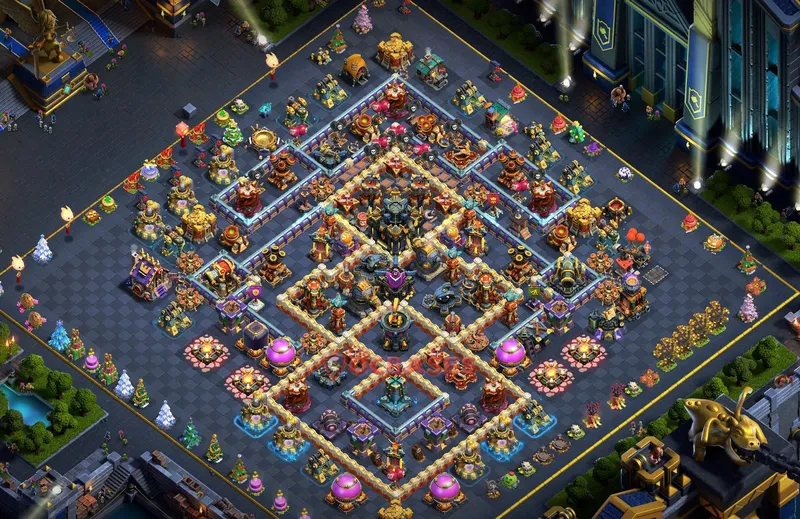 Town Hall 17 Base -war – Layout id: xv3b6 base layout