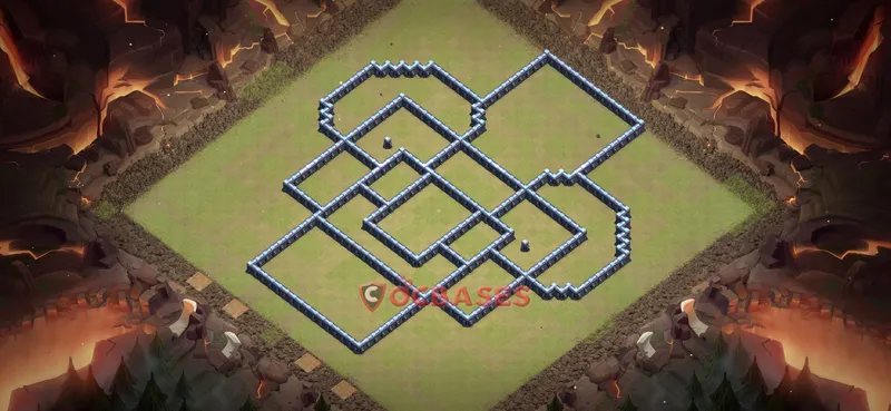 Town Hall 13 Base -war – Layout id: swt8p base layout, image 1