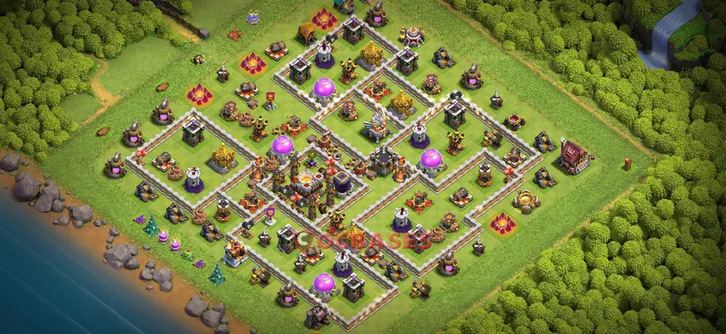 Town Hall 11 Base -farming – Layout id: wp9mf base layout