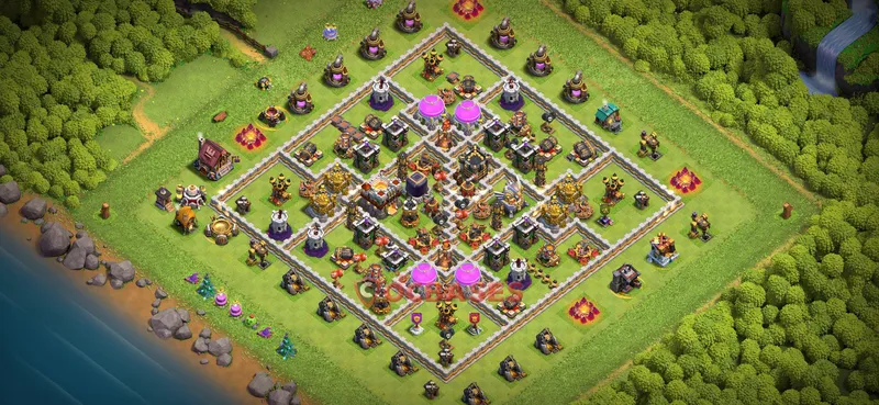 Town Hall 11 Base -farming – Layout id: va3lf base layout