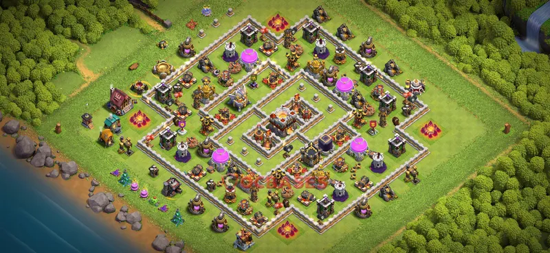 Town Hall 11 Base -farming – Layout id: c3th7 base layout