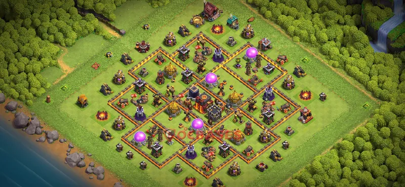 Town Hall 10 Base -farming – Layout id: 8qukl base layout