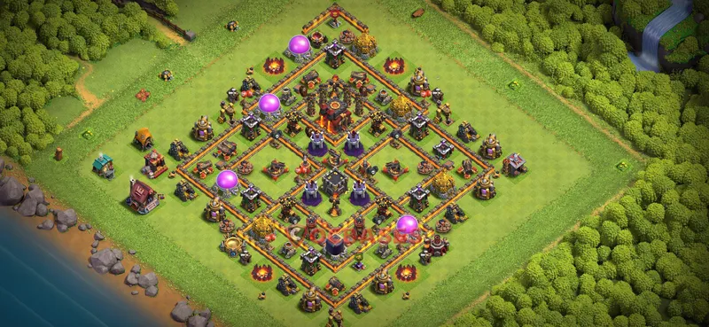 Town Hall 10 Base -farming – Layout id: j8aho base layout
