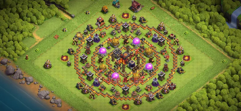 Town Hall 10 Base -farming – Layout id: z767e base layout