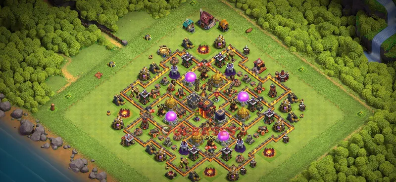 Town Hall 10 Base -farming – Layout id: cphos base layout