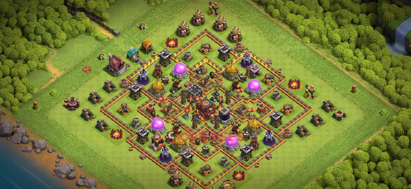 Town Hall 10 Base -farming – Layout id: 18pre base layout
