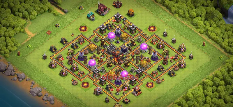 Town Hall 10 Base -farming – Layout id: vooi1 base layout